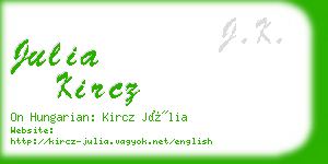 julia kircz business card